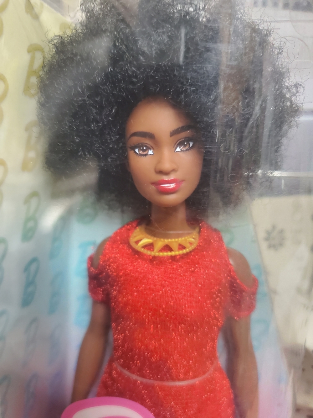 Barbie Afro Doll with Pink Glitter Outfit - Picture 4 of 7